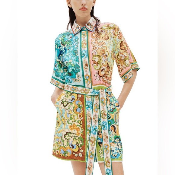 New NWOT Alémais Dreamer Linen Mini Dress - Picture 2 of 13